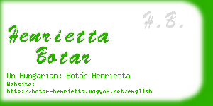 henrietta botar business card